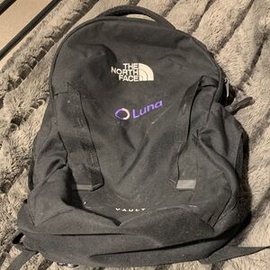 #596 “The North Face” Black and Purple Backpack